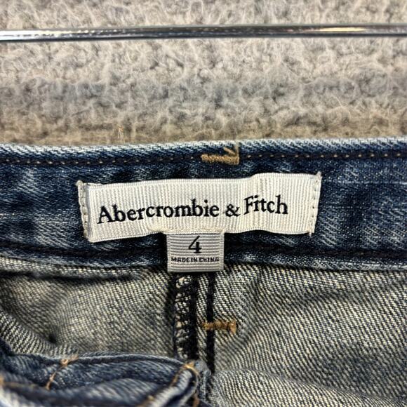Abercrombie & Fitch Denim Mini Skirt 4 Y2k Preppy Sexy Mall girl Button Front - Picture 3 of 6
